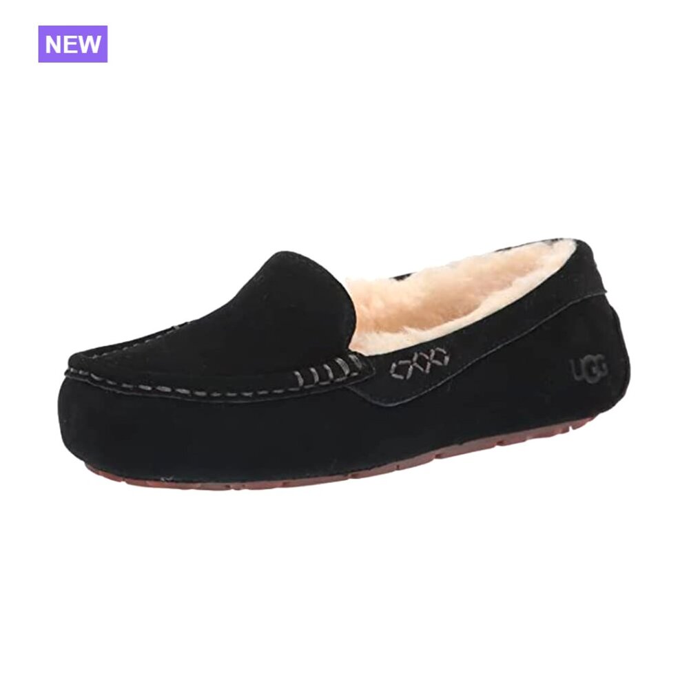 Water Resistant Suede Slippers with Wool Lining